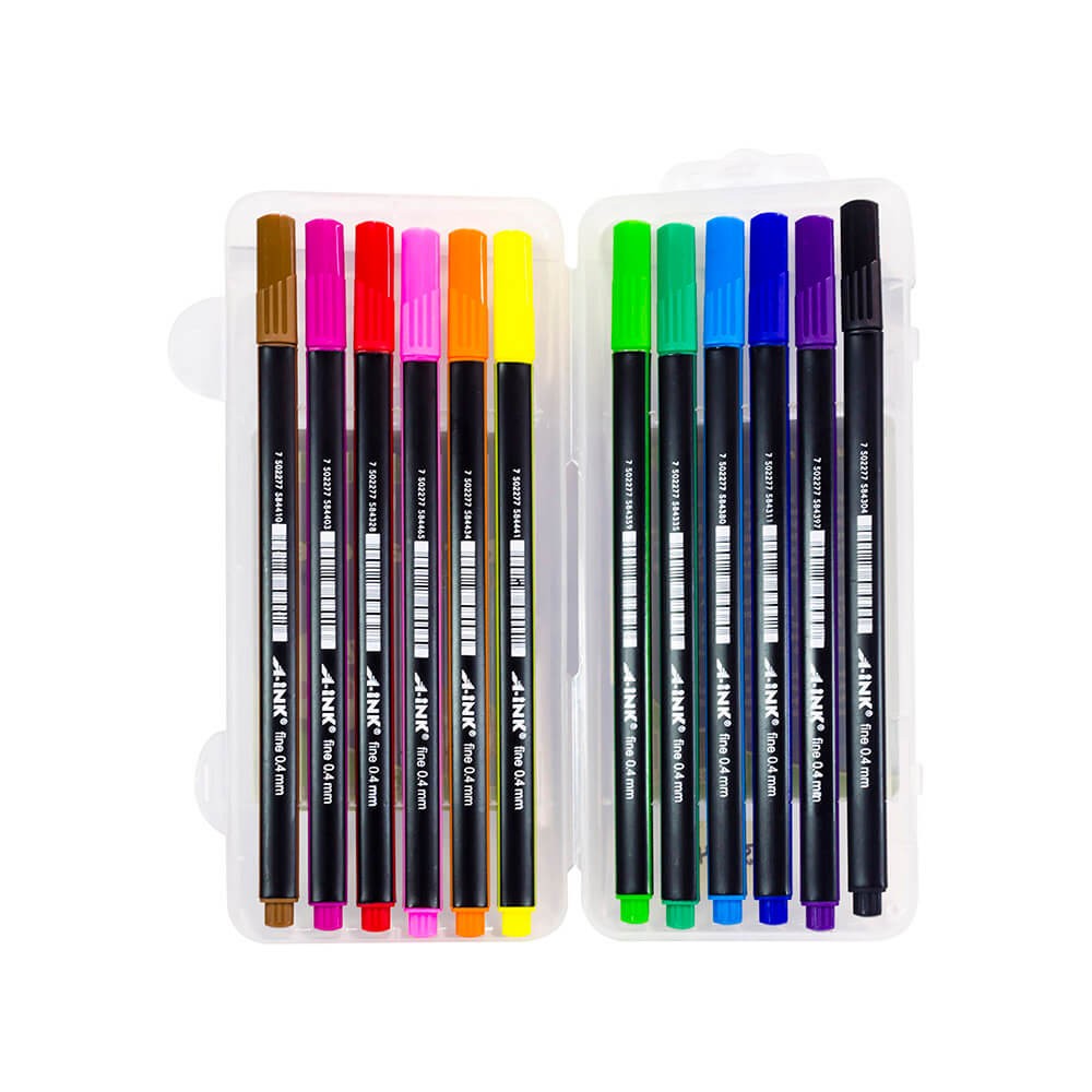 ROTULADOR TRIANGULAR A-INK 0.4MM EST.C12 PZAS. E12 C144