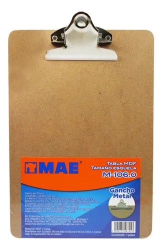TABLA AGARRAPAPEL MAD.ESQUELA M1060 GANCHO METAL E.24 C.96