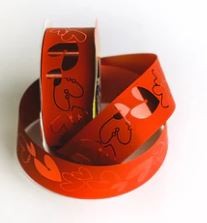 LISTON 9 AMOR EVAN ROJO MET. COLORS 40M. C.32