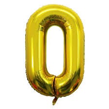 GLOBO NUMERO 0 DORADO 0G 40 C.12