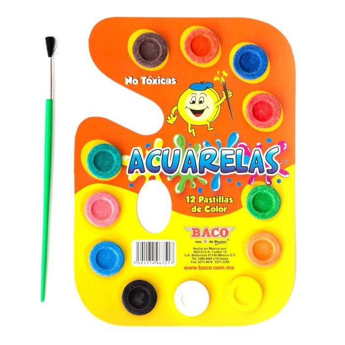 ACUARELA CARTON C12 BACO C.100