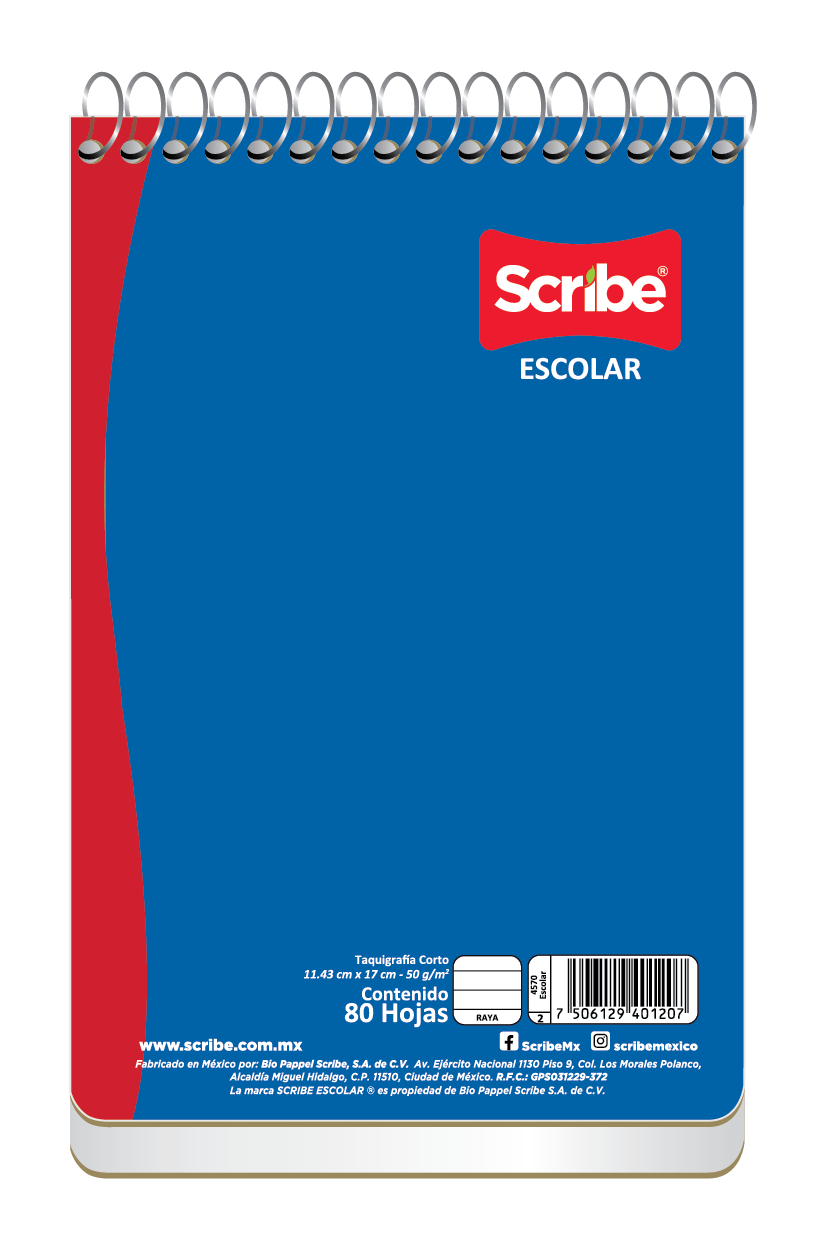 BLOCK TAQUIGRAFIA SCRIBE 5050 RAYA ESP. 80H. LARGO C.36