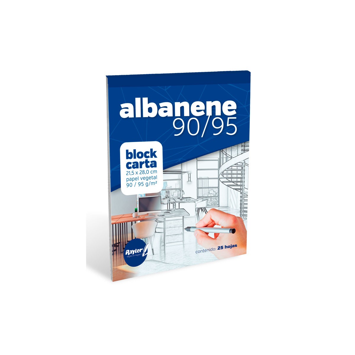 BLOCK PAPEL ALBANENE-VEGETAL 9095 RAYTER CTA. 25H. C.25