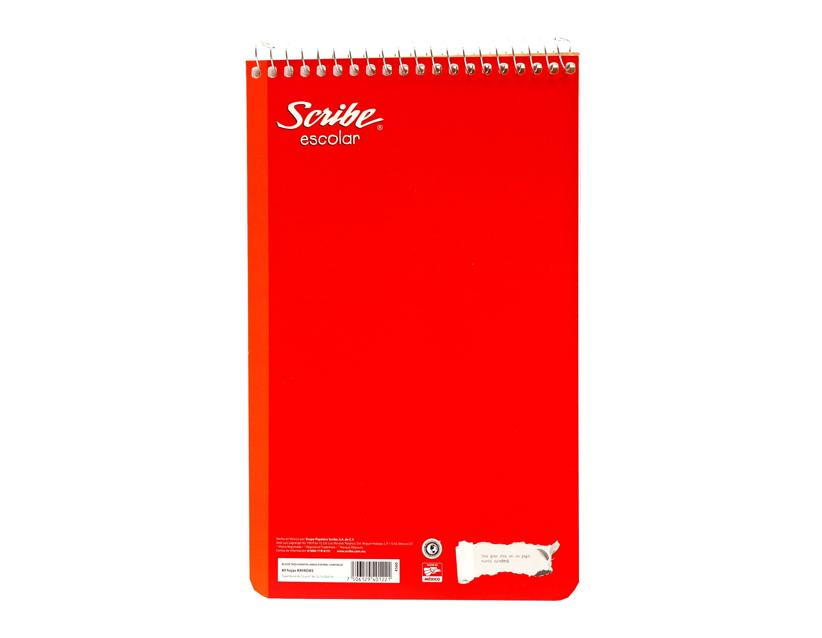 BLOCK TAQUIGRAFIA SCRIBE 4560 RAYA ESP. 80H. LARGO 48
