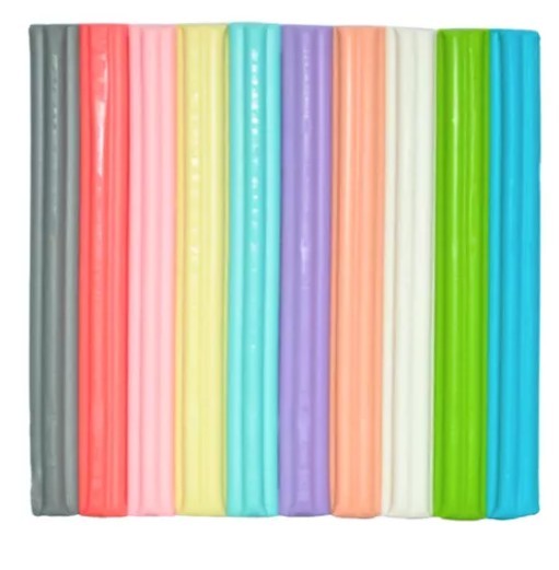 PLASTILINA C10 BARRAS COLORES PASTEL BACO C.100