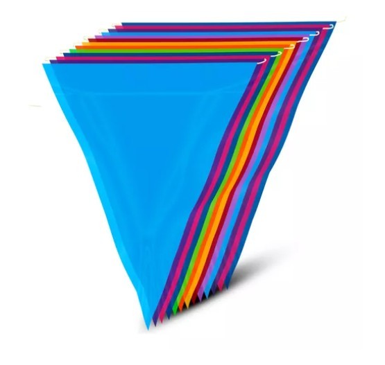 BANDERIN COLORES LISO PLASTICO 10 MTS E1