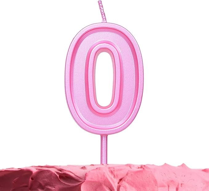 VELA NUMERO 0 PARTY ROSA E12