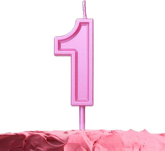 VELA NUMERO 1 PARTY ROSA E12