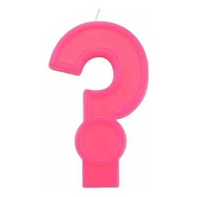 VELA SIGNO DE INTERROGACION PARTY ROSA E12