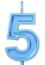 VELA NUMERO 5 PARTY AZUL E12