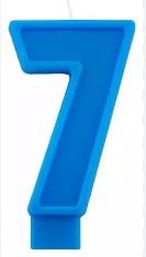 VELA NUMERO 7 PARTY AZUL E12