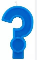 VELA SIGNO DE INTERROGACION PARTY AZUL E12