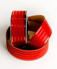LISTON 9 RAYAS MET. ROJO COLORS 40M C32