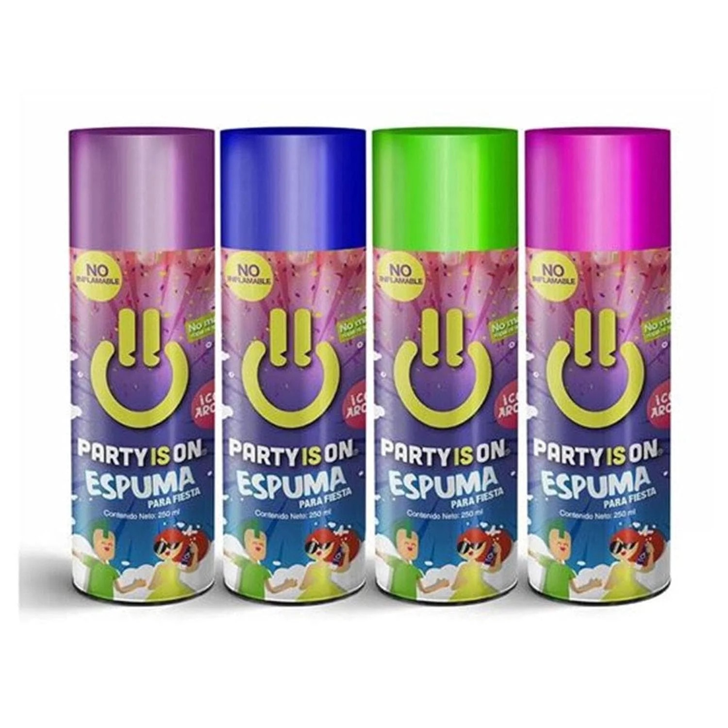 ESPUMA PARA FIESTA PARTY IS ON BOTE C250 ML. C.24