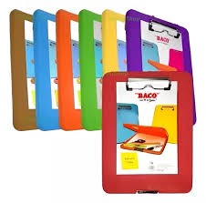 ESTUCHE TABLA AGARRAPAPEL PLAST. CTA. VCOL. BACO CLIP MET