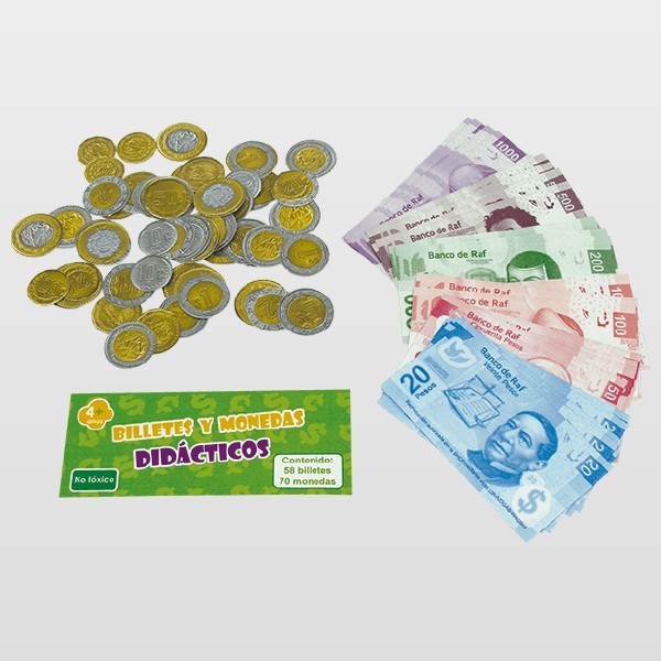 BILLETES Y MONEDAS DIDACTICOS ARZA PAQ. C2432PZ C.100
