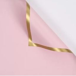 PAPEL COREANO ROSA PASTEL OORO MISTERY 58X58 PASCUA E10