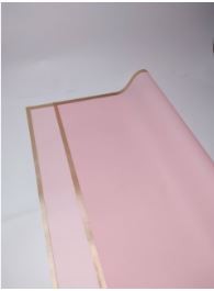 PAPEL COREANO ROSA PASTEL OORO MISTERY 58X58 PASCUA E10