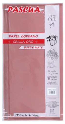 PAPEL COREANO ROSA MALVA OORO MATEMISTERY 58X58 PASCUA E10