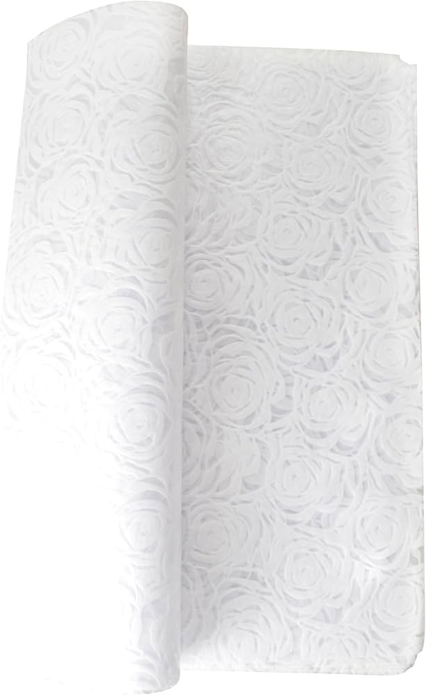 PAPEL COREANO PELLON DECORADO FLOR BLANCO PASCUA E.10