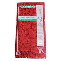 PAPEL COREANO PELLON DECORADO FLOR VINO PASCUA E.10