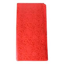 PAPEL COREANO PELLON DECORADO FLOR ROJO PASCUA E.10