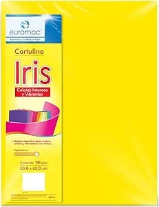 CARTULINA IRIS 2C 50X65CM 180G AMARILLO 100500