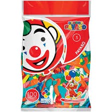 GLOBOS PAYASO 3 BOLSA C100 VCOLORES C.150