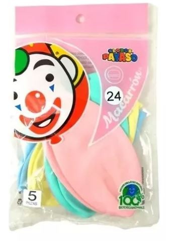 GLOBOS MACARRON PASTEL 24 VCOL. BOL.C5 C10