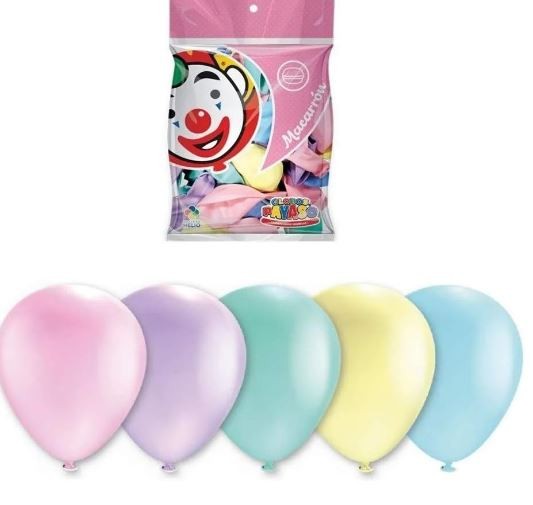 GLOBOS MACARRON PASTEL 9 VCOL. BOL.C25 C200
