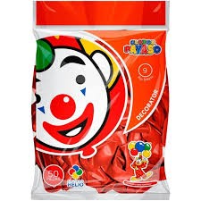 GLOBOS DECORATOR 9 BOL.C50 ROJO BRILLANTE C.100