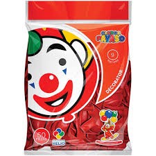 GLOBOS DECORATOR 9 BOL.C50 ROJO CEREZA C.100