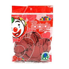 GLOBOS PAYASO H-10 FIG. CORAZON BOL.C50 ROJO C.80