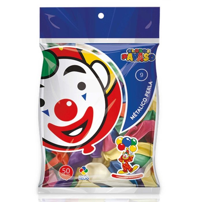 GLOBOS METALLIC PERLA 9 BOL.C50 COL. SURTIDO C.100