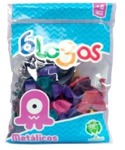 GLOBOS METALLICBLOGOS 9 BOL.C50 COL. SURTIDO C.100