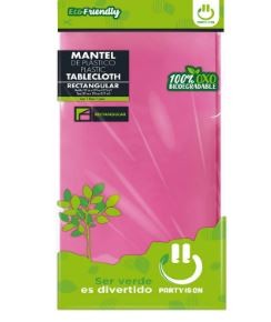 MANTEL PLASTICO RECT. PARTY ROSA E12 C72