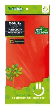 MANTEL PLASTICO RECT. PARTY ROJO E12 C72