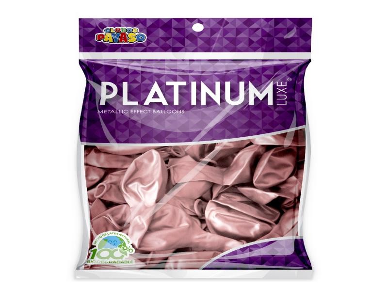 GLOBOS PAYASO PLATINUM 12 BOL.C25 ROSA C.40