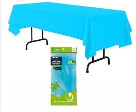 MANTEL PLASTICO RECT. PARTY AZUL CARIBE E12 C72