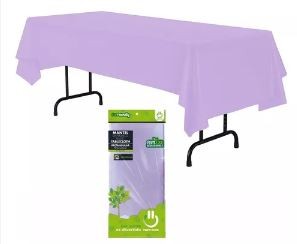 MANTEL PLASTICO RECT. PARTY LAVANDA E12 C72