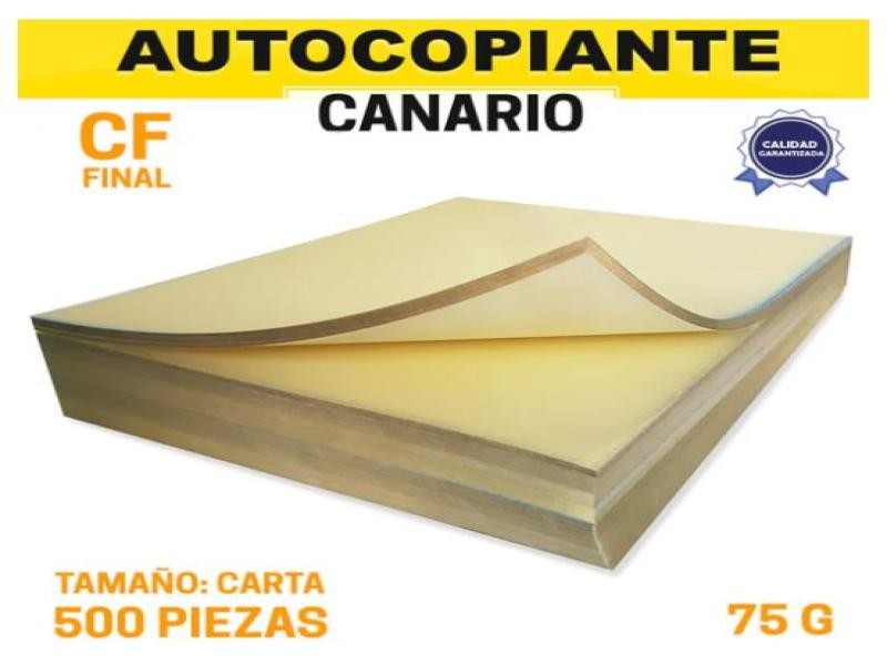 PAPEL AUTOCOPIANTE CF 75G. CTA. CANARIO FINAL MILL E.5C5