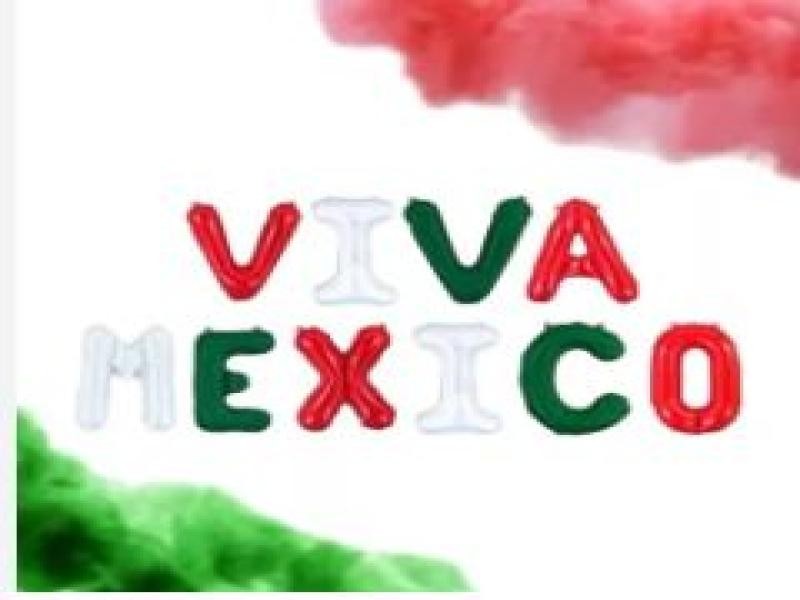 GLOBO METALICO LETRERO VIVA MEXICO VMF E.1 C.12