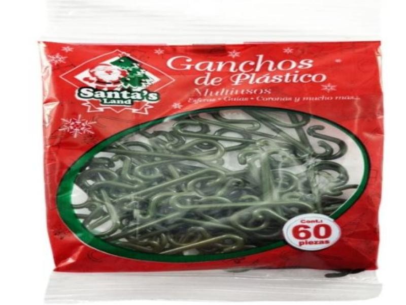 GANCHOS PADORNOS NAV. PLASTICO BOLSA C60 PZ. C.20