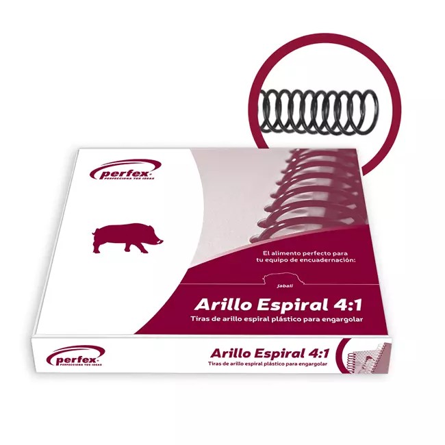 ARILLO PLAST. ESPIRAL 4:1 08MM NGO. PERFEX CJ.C100 C.10