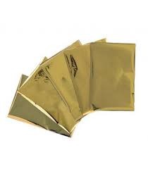 FOIL DORADO 216X280MM PAQ. C24 LAMINAS PERFEX C.30