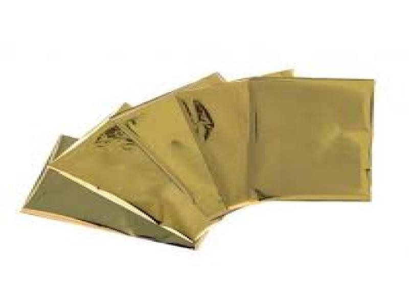 FOIL DORADO 216X280MM PAQ. C24 LAMINAS PERFEX C.30