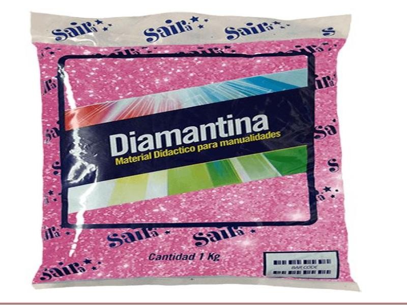 DIAMANTINA GRUESA BOL. 1KG 11 SALMON ROSA