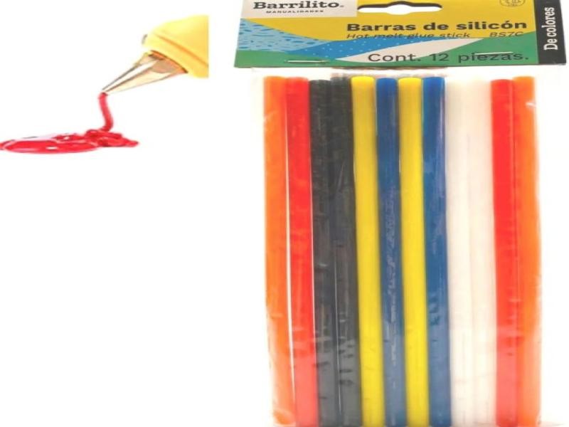 SILICON BARRA DELG. VCOLORES BS7C BARRILITO BOL C12 PZA
