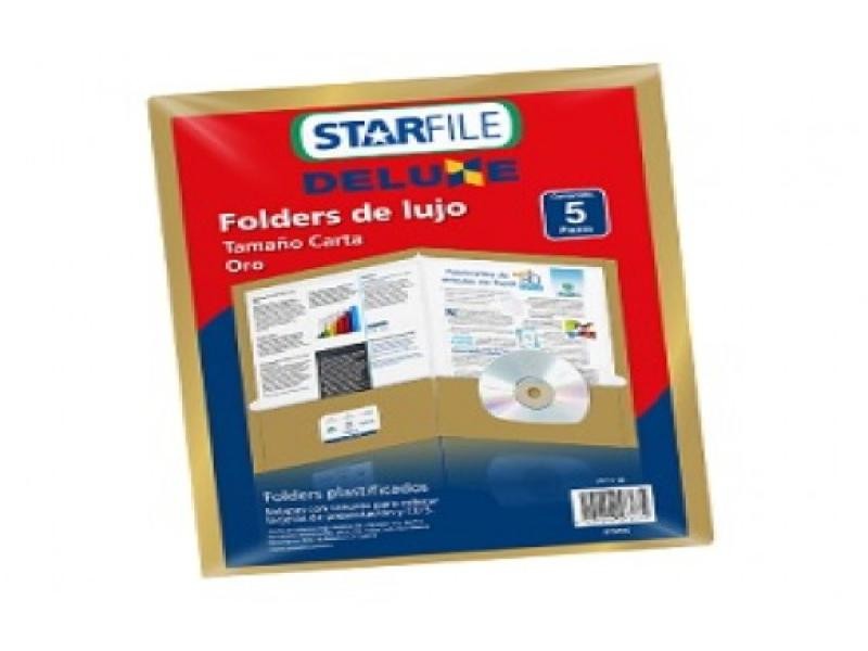 FOLDER PLAST. CTA. STARFILE DELUXE ORO E.5 C.40