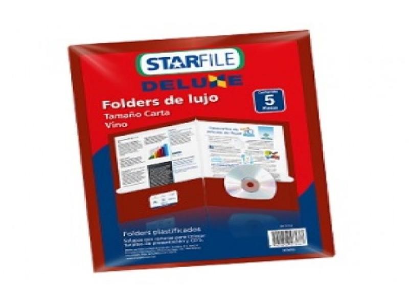 FOLDER PLAST. CTA. STARFILE DELUXE VINO E.5 C.40